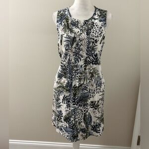 Tahari leaf print dress